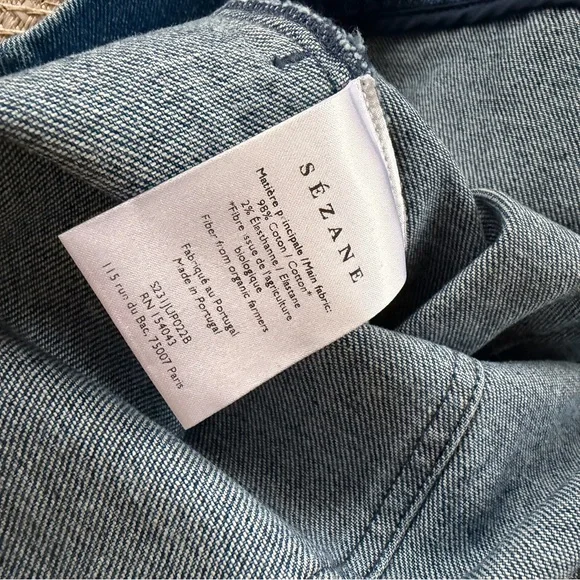 NWT Sezane Classic Blue “Leandra” Denim Skirt - Picture 7 of 7
